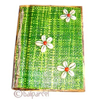 Photo Album, Handmade From Carton Decorated With Cinnamon Stick, Banana Bark Fibre And Sea Shell