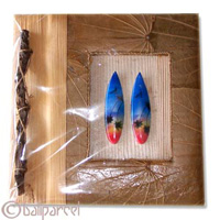 Photo Album, Handmade From Carton Decorated With Cinnamon Stick, Natural Leaves And Airbrushed.