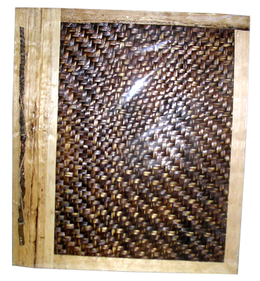 Photo Album, Handmade From Carton Decorated With Cinnamon Stick, Banana Bark Fibre And Natural Leaves
