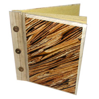 Photo Album, Handmade From Carton Decorated With Cinnamon Stick And Banana Bark Fibre