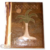 Photo Album, Handmade From Carton Decorated With Cinnamon Stick, Banana Bark Fibre And Natural Leaves