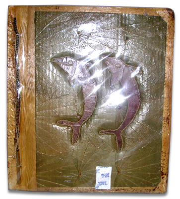 Photo Album, Handmade From Carton Decorated With Cinnamon Stick, Banana Bark Fibre And Natural Leaves