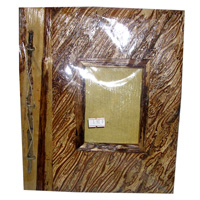 Photo Album, Handmade From Carton Decorated With Cinnamon Stick, Banana Bark Fibre
