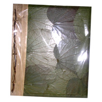 Photo Album, Handmade From Carton Decorated With Cinnamon Stick, Banana Bark Fibre And Natural Leaves