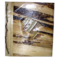 Photo Album, Handmade From Carton Decorated With Cinnamon Stick, Banana Bark Fibre And Natural Leaves