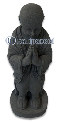Limestone Monk Carving