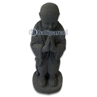 Limestone Monk Carving