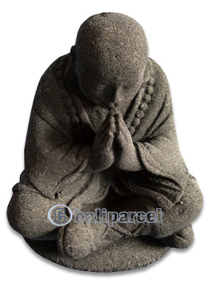 Limestone Monk Carving