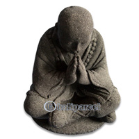 Limestone Monk Carving