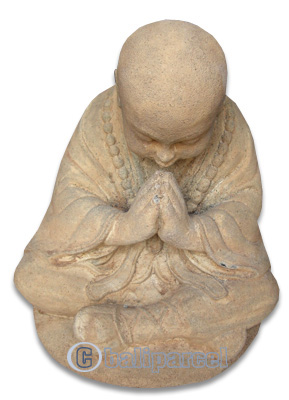 Limestone Monk Carving
