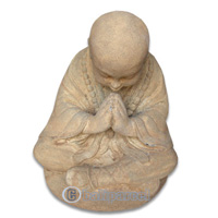 Limestone Monk Carving