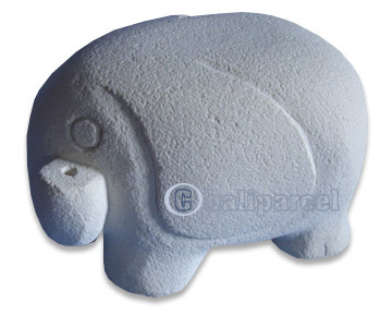 Limestone Elephant Carving