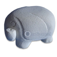 Limestone Elephant Carving