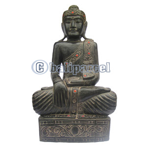 Buddha Antique, Handmade From Albesia Wood