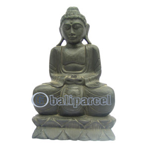 Buddha Antique With, Handmade From Albesia Wood