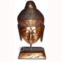 Buddha With Stand, Handmade From Albesia Wood