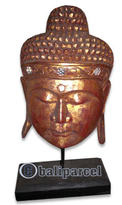 Buddha With Stand, Handmade From Albesia Wood