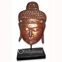 Buddha With Stand, Handmade From Albesia Wood