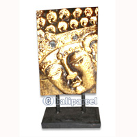Buddha With Stand, Handmade From Albesia Wood