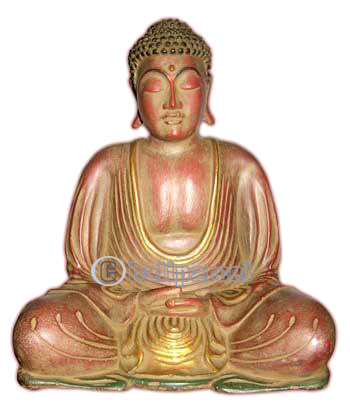 Buddha Meditating Statue, Handmade From Fiberglass