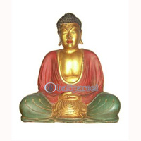 Buddha Meditating Statue, Handmade From Fiberglass