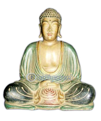 Buddha Meditating Statue, Handmade From Fiberglass