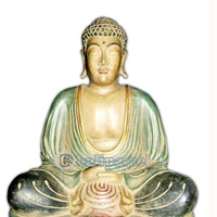 Buddha Meditating Statue, Handmade From Fiberglass