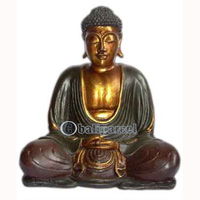 Buddha Meditating Statue, Handmade From Fiberglass