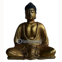 Buddha Meditating Statue, Handmade From Fiberglass