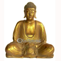 Buddha Meditating Statue, Handmade From Fiberglass