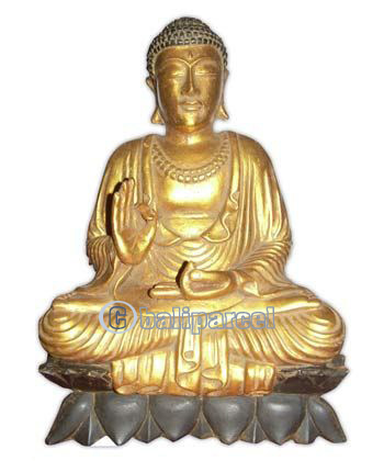 Buddha Meditating Statue, Handmade From Fiberglass