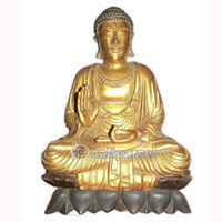 Buddha Meditating Statue, Handmade From Fiberglass