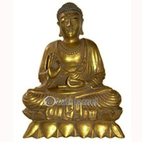Buddha Meditating Statue, Handmade From Fiberglass