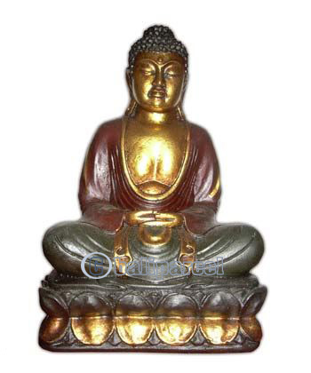 Buddha Meditating Statue, Handmade From Fiberglass