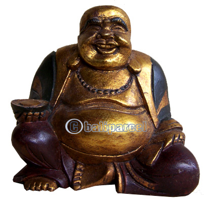 Happy Buddha, Handmade From Fiberglass