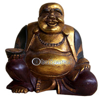 Happy Buddha, Handmade From Fiberglass