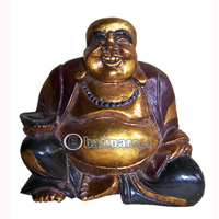 Happy Buddha, Handmade From Fiberglass