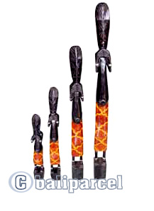 Tanimar Set Of 4, Handmade From Mahogany Wood