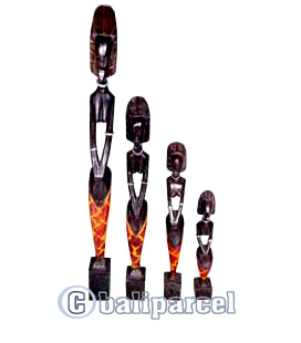 Tanimar Set Of 4, Handmade From Mahogany Wood