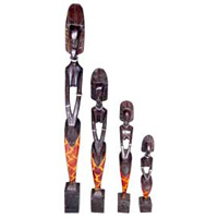 Tanimar Set Of 4, Handmade From Mahogany Wood
