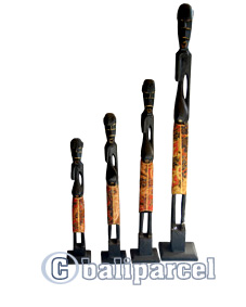 Tanimar Set Of 4, Handmade From Mahogany Wood