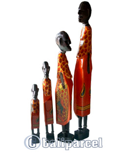 Tanimar Set Of 4, Handmade From Mahogany Wood