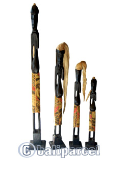Tanimar Set Of 4, Handmade From Mahogany Wood