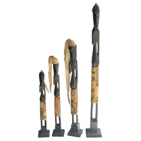 Tanimar Set Of 4, Handmade From Mahogany Wood