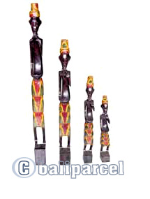 Tanimar Set Of 4, Handmade From Mahogany Wood