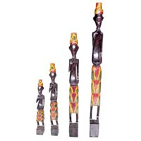 Tanimar Set Of 4, Handmade From Mahogany Wood