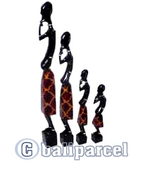 Tanimar Set Of 4, Handmade From Mahogany Wood