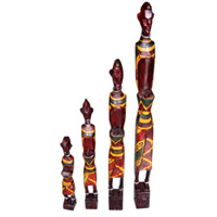 Tanimar Set Of 4, Handmade From Mahogany Wood