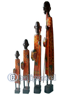 Tanimar Set Of 4, Handmade From Mahogany Wood