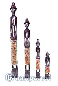 Tanimar Set Of 4, Handmade From Mahogany Wood